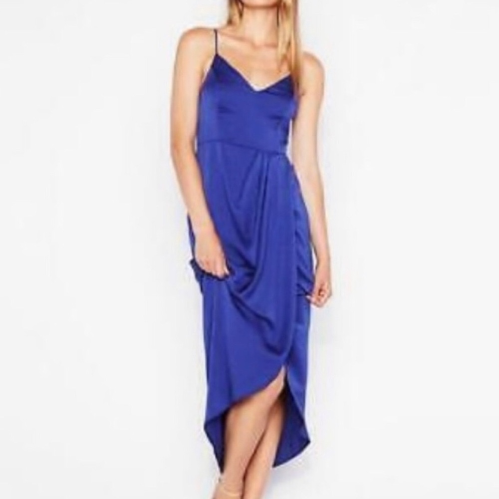 Express Faux Wrap Dress- midi